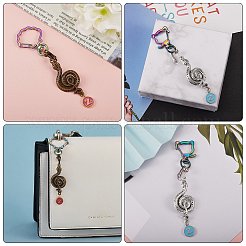 20Pcs 10 Styles Rainbow Color PVD Vacuum Plating Alloy Keychain Clasps&nbsp;JX114A