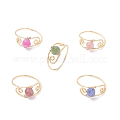 Natural Tourmaline Finger Rings&nbsp;RJEW-JR00929