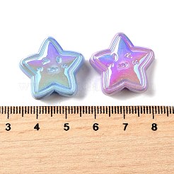 UV Plating Opaque Acrylic Beads&nbsp;MACR-F083-04