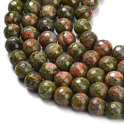 Natural Unakite Beads Strands&nbsp;G-C280-B03-8mm