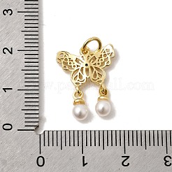 Brass Micro Pave Clear Cubic Zirconia Pendants&nbsp;KK-Z154-17G