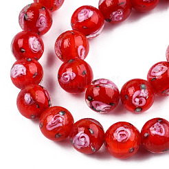 Handmade Lampwork Beads Strands&nbsp;LAMP-N021-45D
