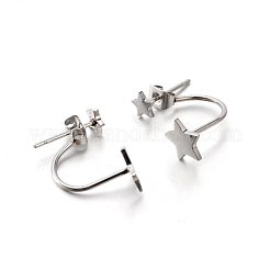 Tarnish Resistant 304 Stainless Steel Ear Studs&nbsp;EJEW-P045-14P