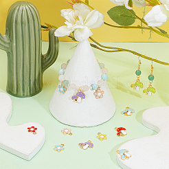 60Pcs 10 Style Alloy Enamel Pendants&nbsp;ENAM-PH0001-99
