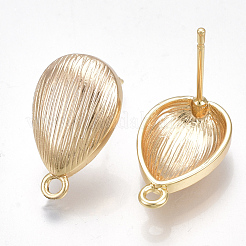 Brass Stud Earring Findings&nbsp;KK-S350-348