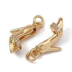 SHEGRACE Brass Pave Clear Cubic Zirconia Charms&nbsp;XGRQ4D131-656G