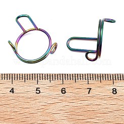 4Pcs 4 Colors Plating(IP) 304 Stainless Steel Arch Adjustable Ring for Unisex&nbsp;RJEW-H230-03M