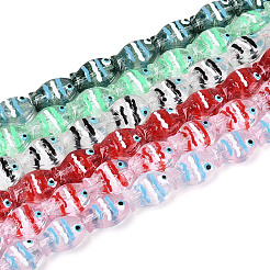 Handmade Lampwork Beads Strands&nbsp;LAMP-N036-16