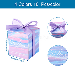 40Sets 4 Color Square Fold Paper Candy Boxes&nbsp;CON-MB0001-17
