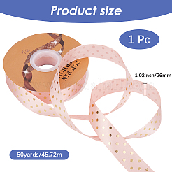 Gold Stamping Polka Dot Polyester Printed Ribbon&nbsp;OCOR-WH20006-25A