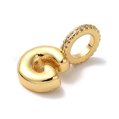 Brass Micro Pave Cubic Zirconia Pendants&nbsp;KK-K345-13G-G