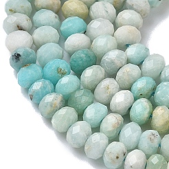 Natural Flower Amazonite Beads Strands&nbsp;G-L651-B02-4x3mm