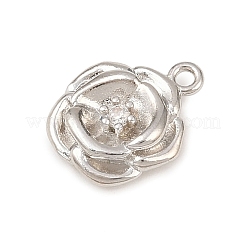 Brass Micro Pave Clear Cubic Zirconia Charms&nbsp;KK-G544-07P-01