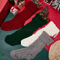4Pcs 4 Colors Knitted Acrylic Fiber Hanging Stocking Bags&nbsp;AJEW-SP0004-04