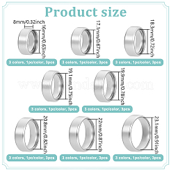 24Pcs 24 Styles Stainless Steel Finger Rings for Women&nbsp;RJEW-NB0001-07