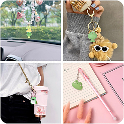 18Pcs 6 Styles Opaque Resin Pendants&nbsp;RESI-YW0004-56