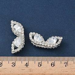 Brass Micro Pave Cubic Zirconia Beads&nbsp;KK-S336-09S-C