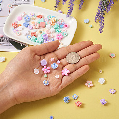 700Pcs 7 Styles Opaque Resin Cabochons&nbsp;CRES-CD0001-07