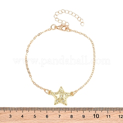 Alloy Micro Pave Clear Cubic Zirconia Link Bracelets for Women&nbsp;AL-CBA3C8B-04G