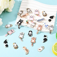 24Pcs 3 Styles Alloy Enamel Pendants&nbsp;ENAM-YW0008-38