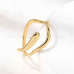 304 Stainless Steel Open Cuff Rings for Women&nbsp;RJEW-K313-13G