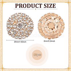 12Pcs Alloy Rhinestone Cabochons&nbsp;FIND-PH0026-39KCG
