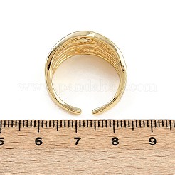 Brass Micro Pave Cubic Zirconia Cuff Rings&nbsp;RJEW-D326-08G