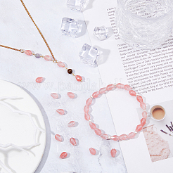 2 Strands Cherry Quartz Glass Beads Strands&nbsp;G-FH0002-40