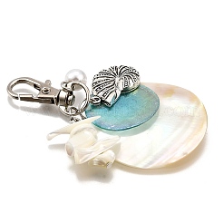 Natural Freshwater Shell Pendant Decorations&nbsp;HJEW-JM03072