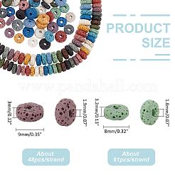 2 Strands 2 Styles Natural Lava Rock Beads Strands&nbsp;G-PH0002-52