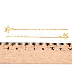 Brass Clear Cubic Zirconia Ear Thread&nbsp;EJEW-H182-05A-G