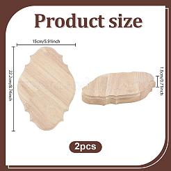 2Pcs Undyed Wood Basement for Furniture Fixing&nbsp;WOOD-PH0004-10