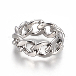 Tarnish Resistant Unisex 304 Stainless Steel Rings&nbsp;RJEW-L092-03P-17mm