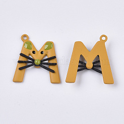 Spray Painted Alloy Pendants&nbsp;PALLOY-N0149-02C