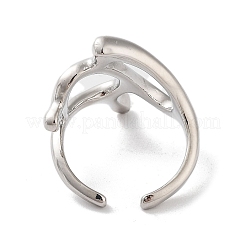Rack Plating Brass Cuff Rings&nbsp;RJEW-D025-07P