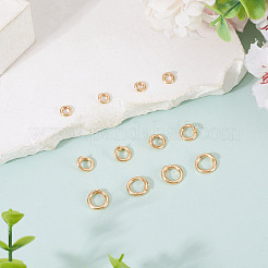 12Pcs 3 Styles Brass Open Jump Rings&nbsp;KK-TA0008-82G