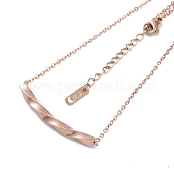 Ion Plating(IP) 304 Stainless Steel Cable Chain Necklaces&nbsp;NJEW-G081-05