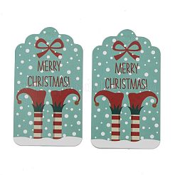 Rectangle Christmas Theme Kraft Paper Cord Display Cards&nbsp;CDIS-K003-02H