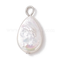 Natural Keshi Pearl Pendants&nbsp;PALLOY-JF04242-03