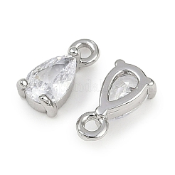 Brass Micro Pave Cubic Zirconia Pendants&nbsp;KK-K374-07P-03