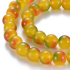 Spray Painted Glass Beads Strands&nbsp;LS-GGLA-S058-001D-03