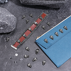 50Pcs Skull Alloy Rivets&nbsp;FIND-PH0062-02AS