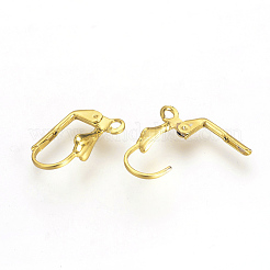 Brass Leverback Earring Findings&nbsp;KK-R071-07G