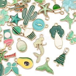 30Pcs 30 Style Alloy Enamel Pendants&nbsp;ENAM-YW0002-10