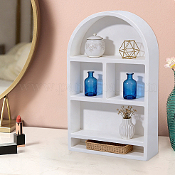 Arch Shaped Gesso Jewelry Display Stands for Rings&nbsp;ODIS-WH0095-028
