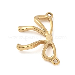 304 Stainless Steel Bowknot Connector Charms&nbsp;LS-STAS-R162-04G