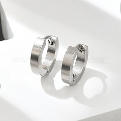 Tarnish Resistant 202 Stainless Steel Huggie Hoop Earrings&nbsp;EJEW-O087-09A-P