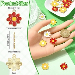 20Pcs Eco-Friendly Alloy Enamel Pendants&nbsp;ENAM-YW0005-85A