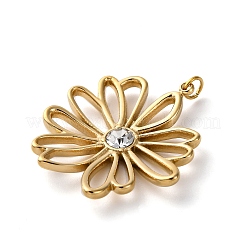 316 Stainless Steel Rhinestone Pendants&nbsp;STAS-K258-39A-G