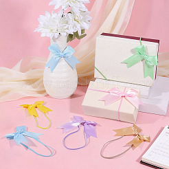 60Pcs 6 Colors Polyester Bowknot Garment Crressories&nbsp;HJEW-PH02513